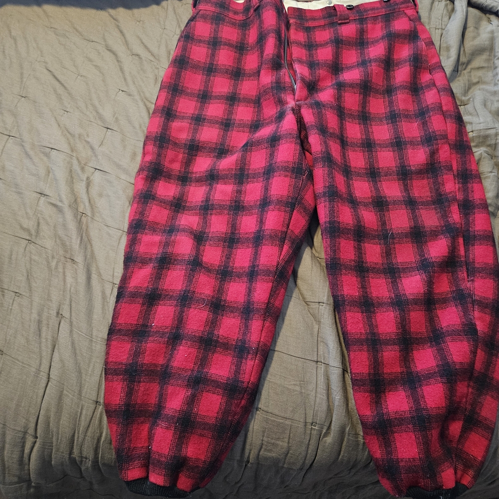 Woolrich Red and Black Plaid Pants